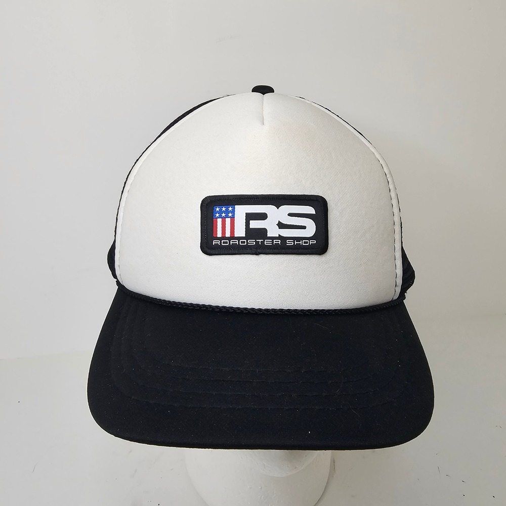 Roadster Shop Otto Collection Trucker Hat Black White RS Logo Snapback Cap